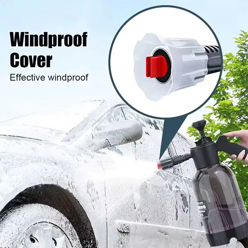 Effortless Shine: Quick Clean Car Wash Foam Sprayer - High Pressure 2L Handheld Disinfectant for Home & Auto Care