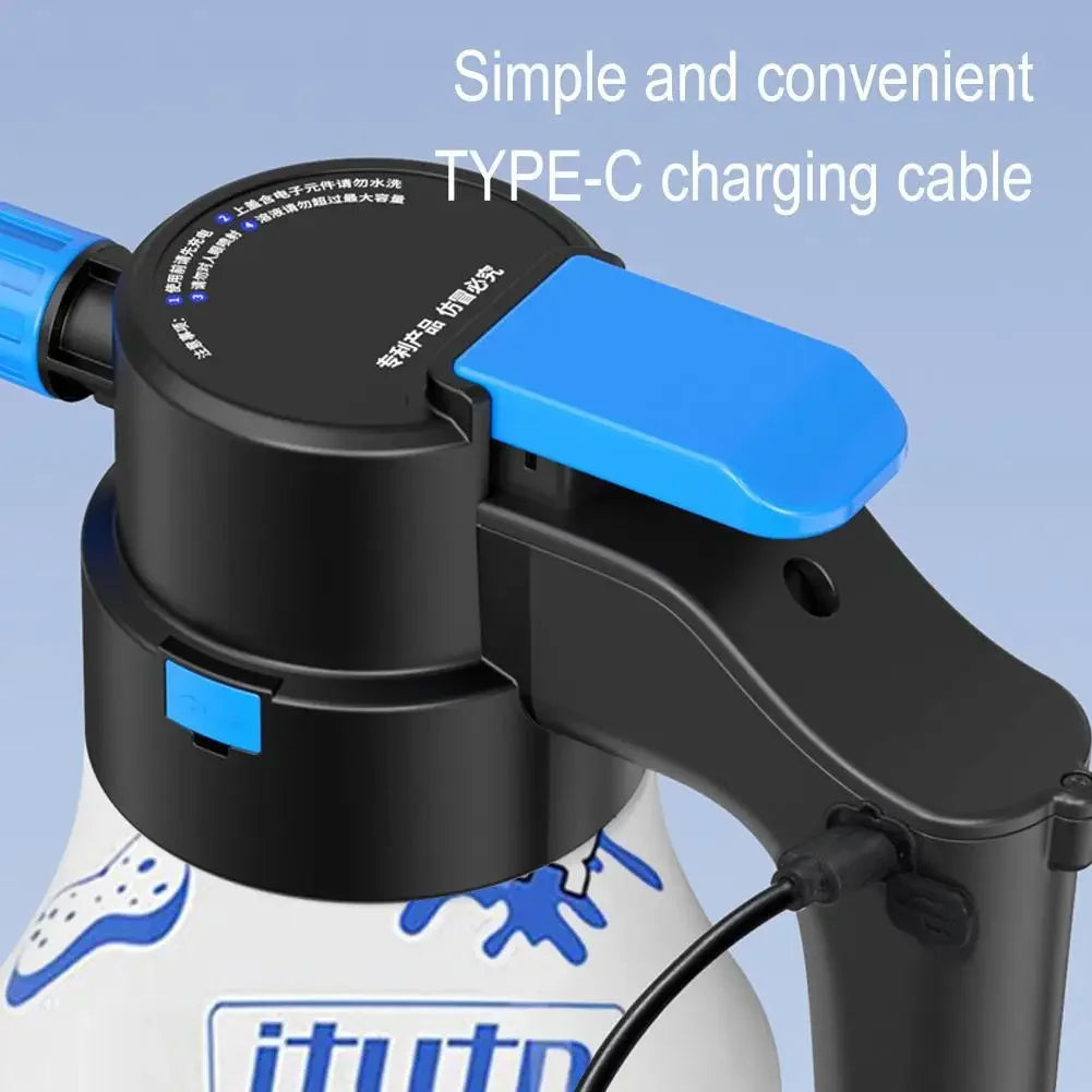 Electric Foam Sprayer 1.5L | Powerful 2600mAh Lithium Battery Foam Lance for Effortless Car Washing & Cleaning