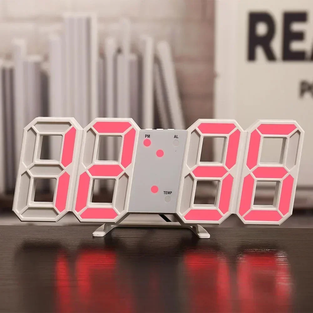 Elevate Your Space with the 3D LED Digital Clock Wall Decor - Perfect for Bedrooms and Living Rooms!
