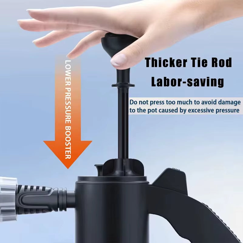 Effortless Shine: Quick Clean Car Wash Foam Sprayer - High Pressure 2L Handheld Disinfectant for Home & Auto Care