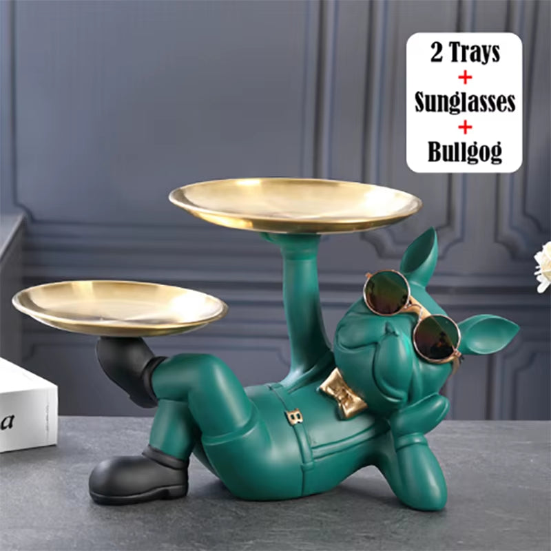 Charming Bulldog Figurine - Stylish Dog Sculpture Perfect for Living Room, Study, or Bedroom Decor Accents