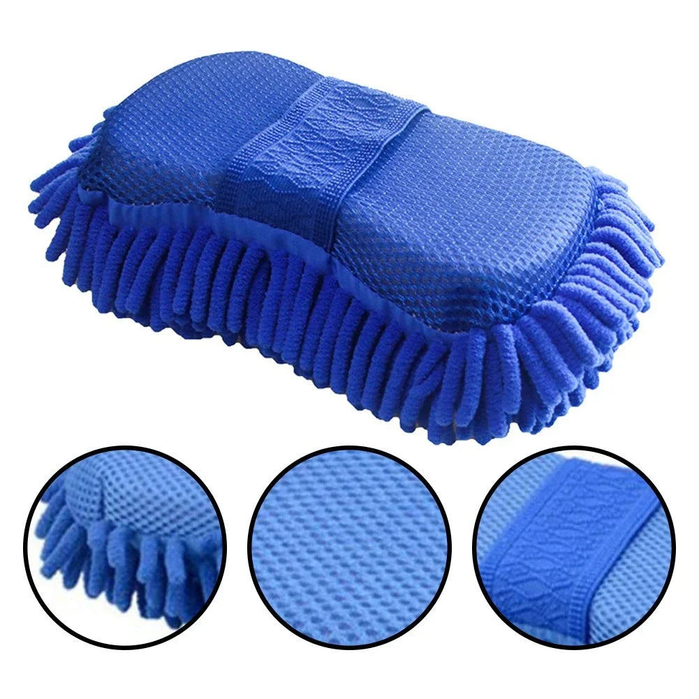 1Pc Car Wash Glove Microfiber Chenille Car Wash Sponge Care Washing Detailing Brush Pad Multifunction Cleaning Tool