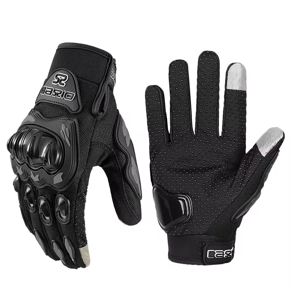 Experience Ultimate Comfort and Control with Our Breathable Full-Finger Motorcycle Gloves - Non-Slip, Wear-Resistant Design with Touchscreen Capability!