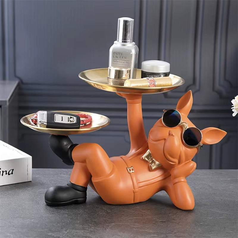 Charming Bulldog Figurine - Stylish Dog Sculpture Perfect for Living Room, Study, or Bedroom Decor Accents