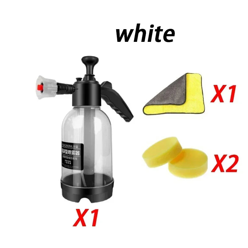 2L Hand-Held Foam Sprayer for Effortless Car Washing and Disinfection - High-Pressure Watering Can for Ultimate Cleanliness