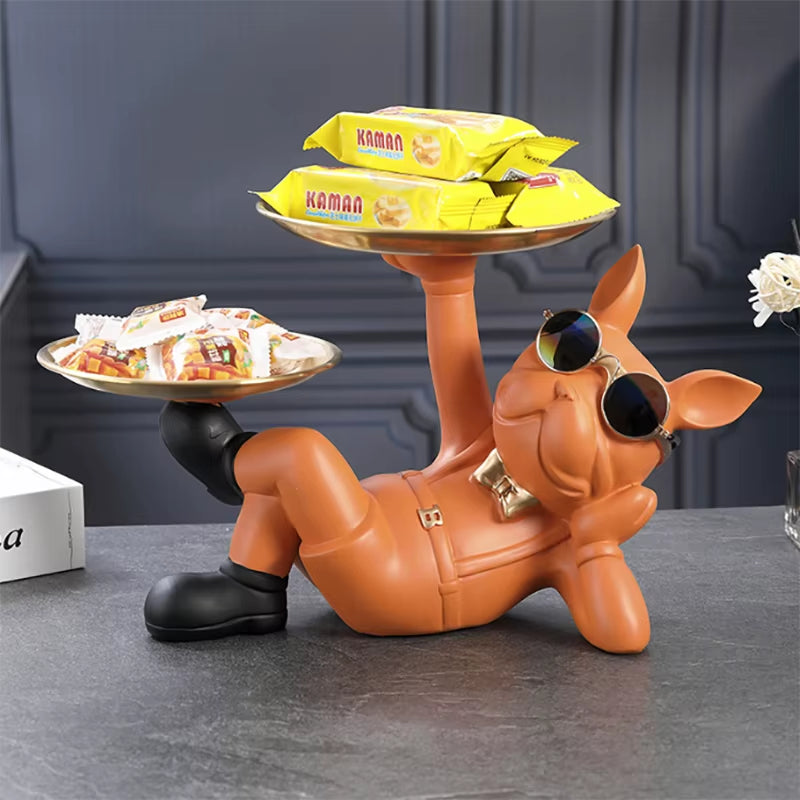 Charming Bulldog Figurine - Stylish Dog Sculpture Perfect for Living Room, Study, or Bedroom Decor Accents