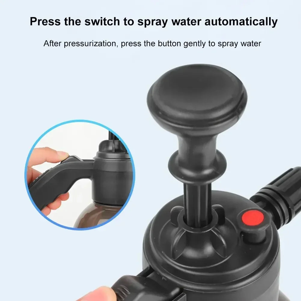 2L Hand-Held Foam Sprayer for Effortless Car Washing and Disinfection - High-Pressure Watering Can for Ultimate Cleanliness