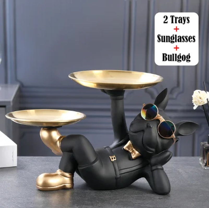 Charming Bulldog Figurine - Stylish Dog Sculpture Perfect for Living Room, Study, or Bedroom Decor Accents