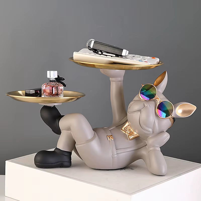 Charming Bulldog Figurine - Stylish Dog Sculpture Perfect for Living Room, Study, or Bedroom Decor Accents