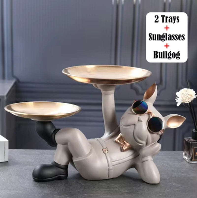 Charming Bulldog Figurine - Stylish Dog Sculpture Perfect for Living Room, Study, or Bedroom Decor Accents