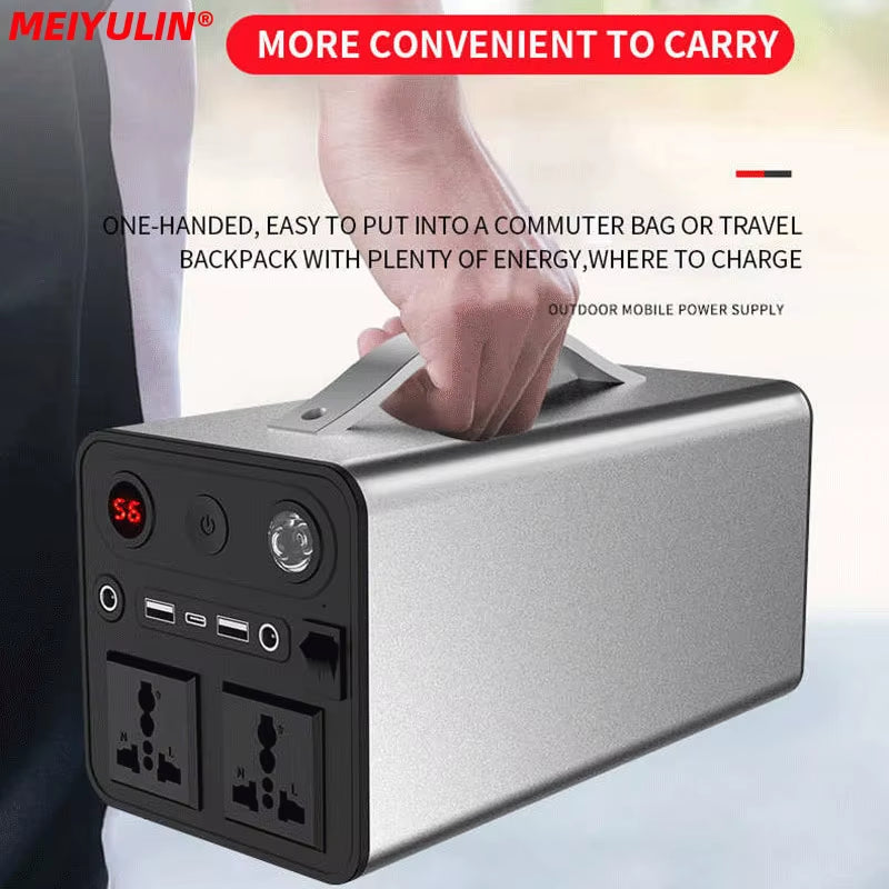 90000Mah Solar Generator Lifepo4 Power Supply Station 300W Portable Auxiliary Battery Power Bank USB C PD DC for Outdoor Camping