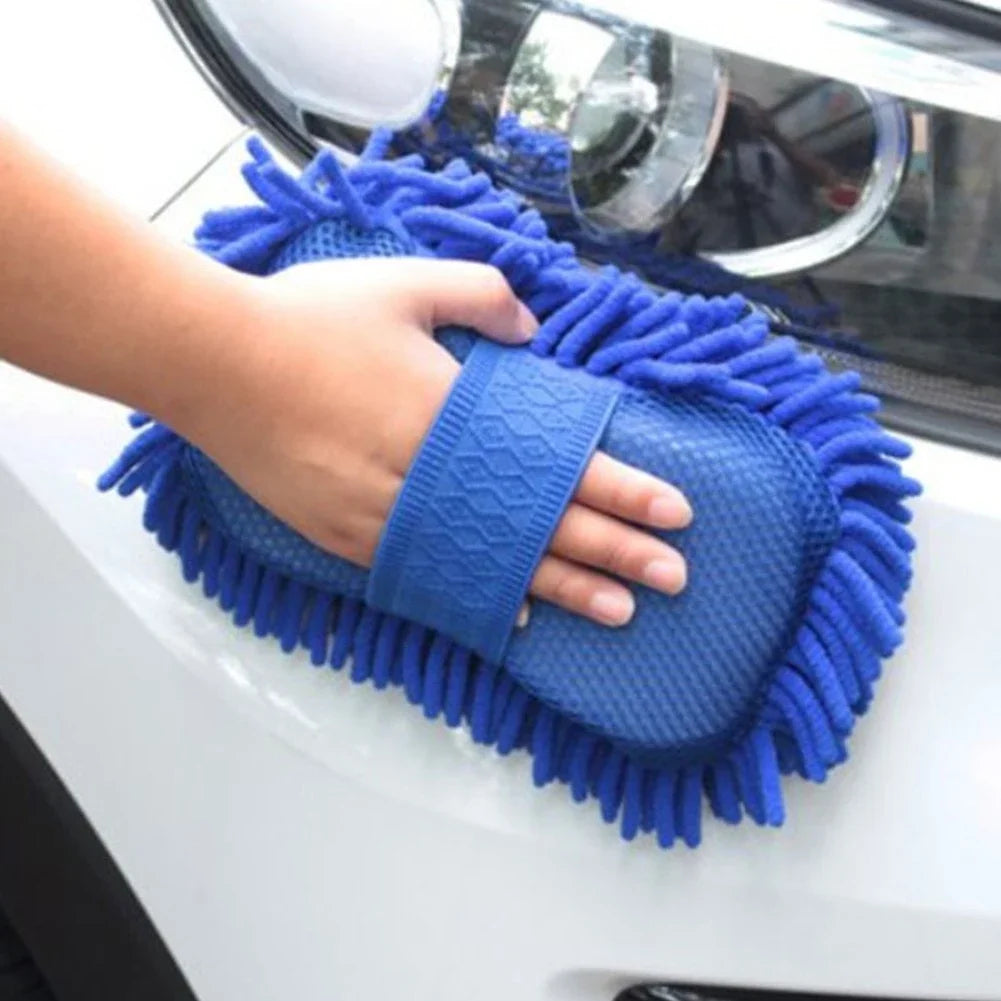 1Pc Car Wash Glove Microfiber Chenille Car Wash Sponge Care Washing Detailing Brush Pad Multifunction Cleaning Tool