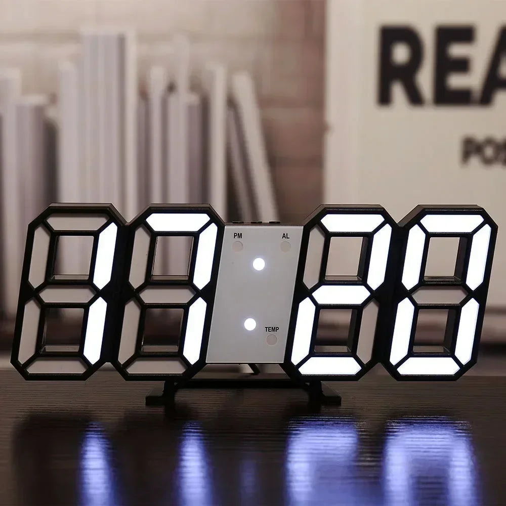 Elevate Your Space with the 3D LED Digital Clock Wall Decor - Perfect for Bedrooms and Living Rooms!