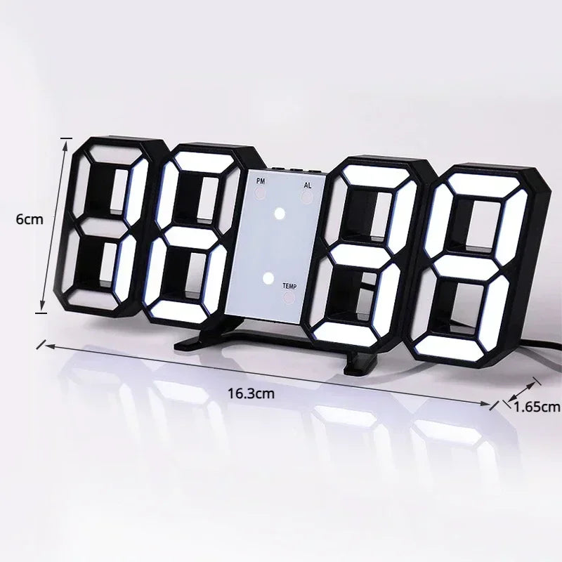 Elevate Your Space with the 3D LED Digital Clock Wall Decor - Perfect for Bedrooms and Living Rooms!