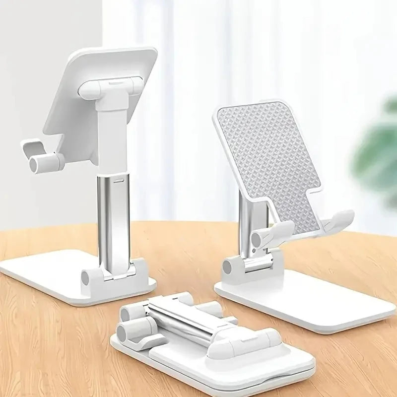 Adjustable Mobile Phone and Tablet Stand for Desktop Use - Compatible with iPhone, iPad, and Xiaomi