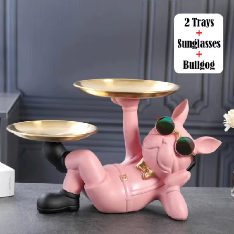 Charming Bulldog Figurine - Stylish Dog Sculpture Perfect for Living Room, Study, or Bedroom Decor Accents