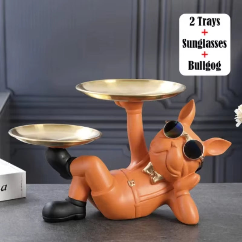 Charming Bulldog Figurine - Stylish Dog Sculpture Perfect for Living Room, Study, or Bedroom Decor Accents