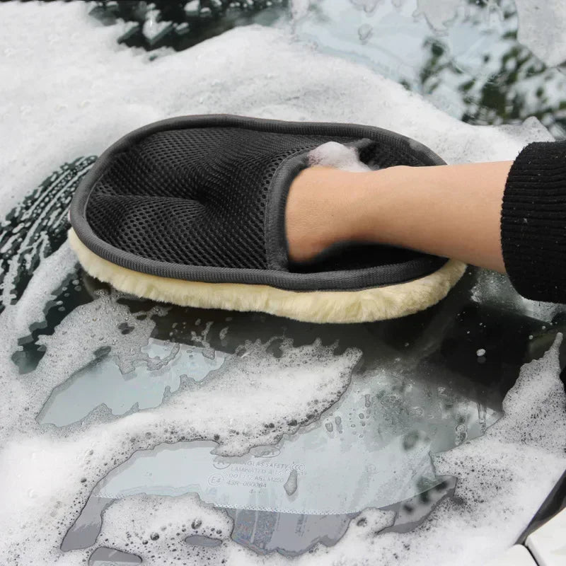 Experience the Ultimate Car Cleaning with Our Luxurious Wool Soft Auto Washing Gloves – Perfect for Car and Motorcycle Care!