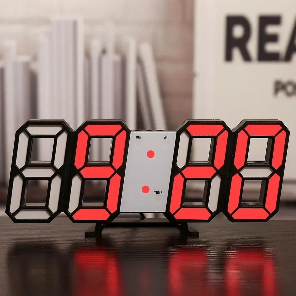 Elevate Your Space with the 3D LED Digital Clock Wall Decor - Perfect for Bedrooms and Living Rooms!