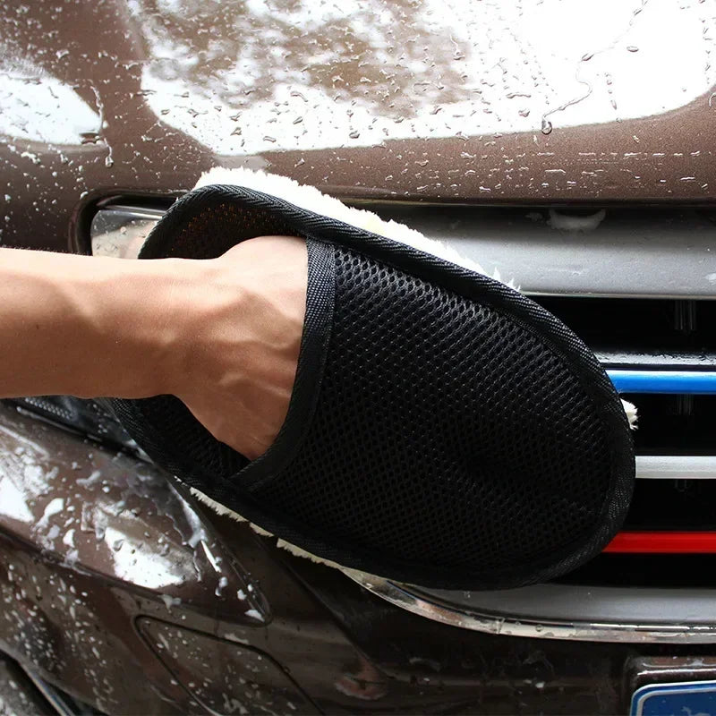 Experience the Ultimate Car Cleaning with Our Luxurious Wool Soft Auto Washing Gloves – Perfect for Car and Motorcycle Care!