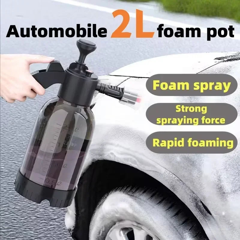 2L Hand-Held Foam Sprayer for Effortless Car Washing and Disinfection - High-Pressure Watering Can for Ultimate Cleanliness