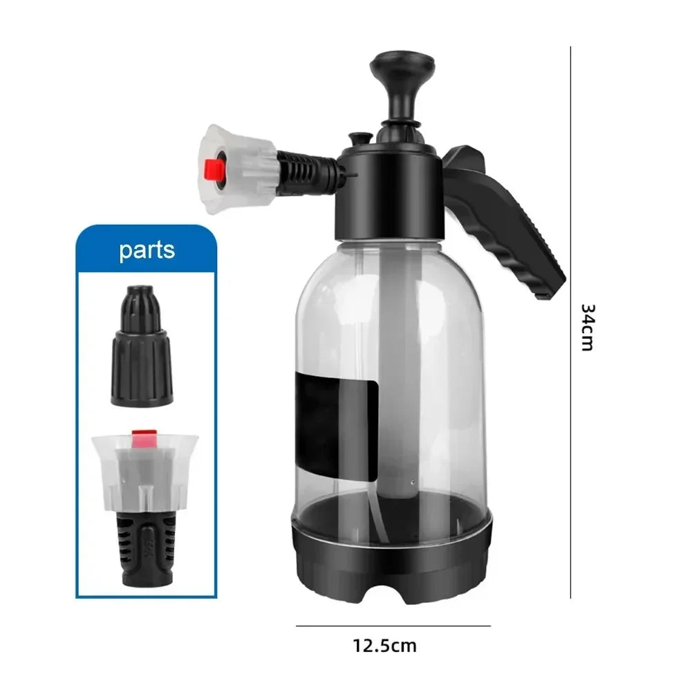 2L Hand-Held Foam Sprayer for Effortless Car Washing and Disinfection - High-Pressure Watering Can for Ultimate Cleanliness