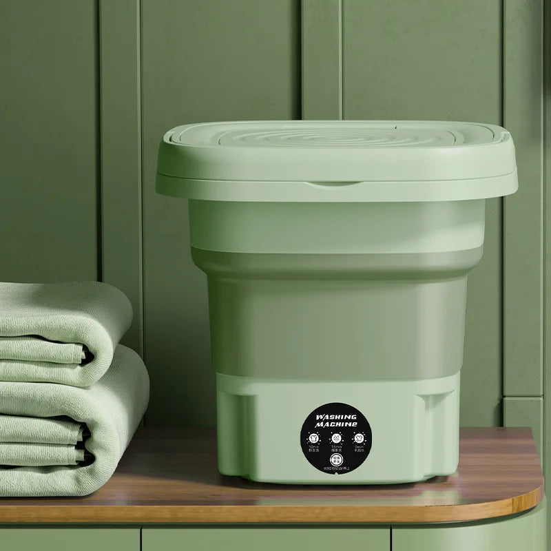 8L Portable Foldable Mini Washing Machine for Socks, Underwear, and Panties with Spinning Dry Function - 3 Models Available