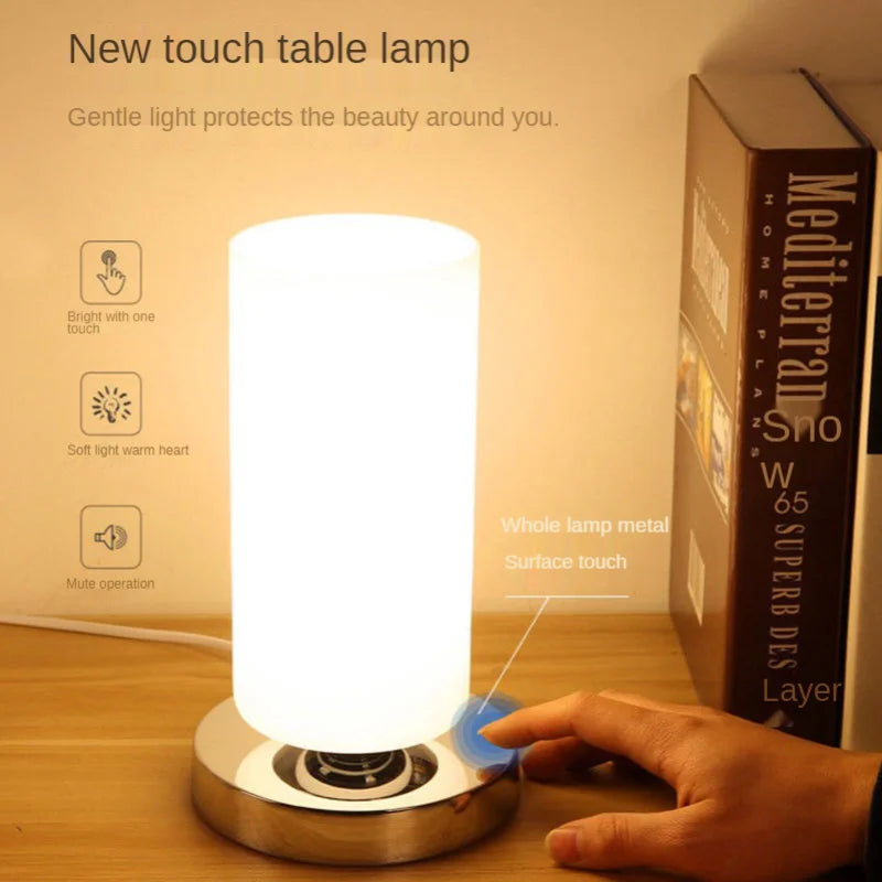 Modern Decorative LED Table Lamps for Bedroom and Living Room - Simple Glass Design for Home Study Lighting