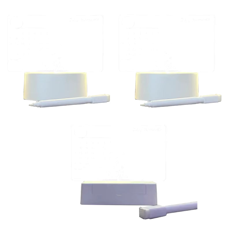 Stylish Clear Acrylic Desk Calendar Planner with LED Night Light & Erasable Marker - Perfect for Home and Office!