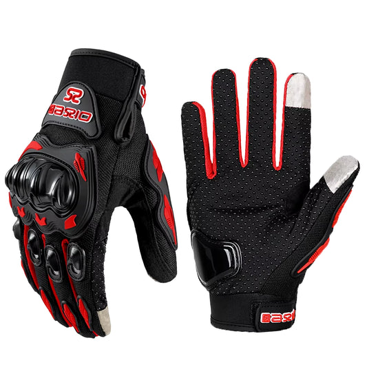 Experience Ultimate Comfort and Control with Our Breathable Full-Finger Motorcycle Gloves - Non-Slip, Wear-Resistant Design with Touchscreen Capability!