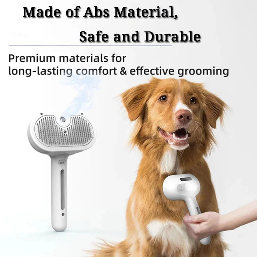 Transform Your Dog's Grooming Experience with the Luxury Steam Grooming Brush - Say Goodbye to Shedding and Static!