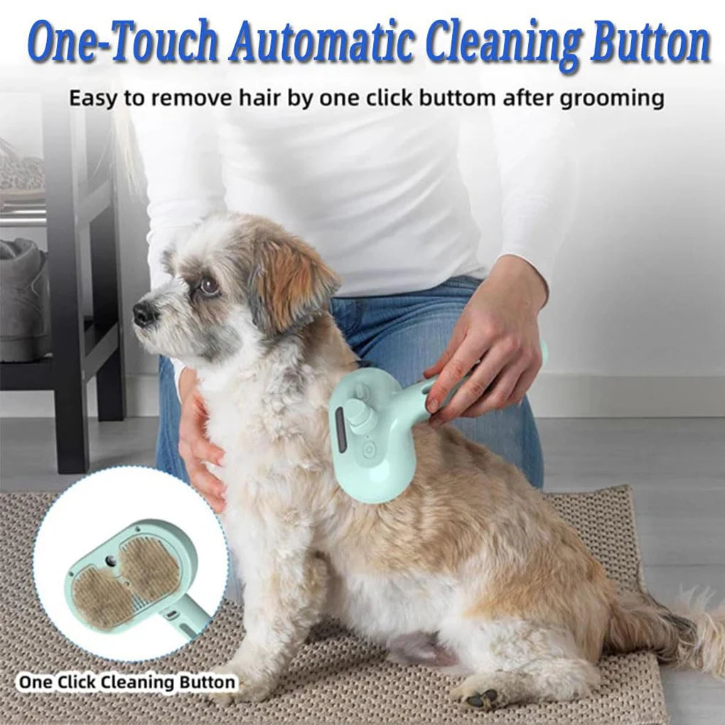 Transform Your Dog's Grooming Experience with the Luxury Steam Grooming Brush - Say Goodbye to Shedding and Static!