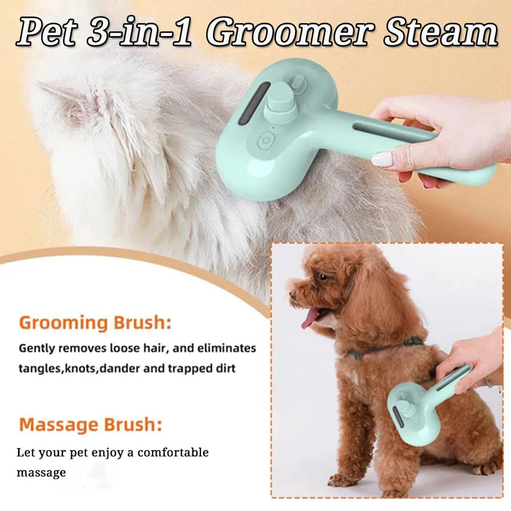 Transform Your Dog's Grooming Experience with the Luxury Steam Grooming Brush - Say Goodbye to Shedding and Static!