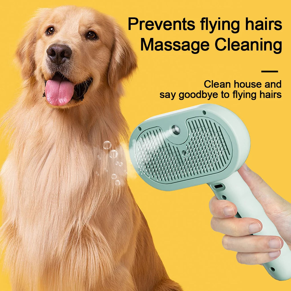 Transform Your Dog's Grooming Experience with the Luxury Steam Grooming Brush - Say Goodbye to Shedding and Static!