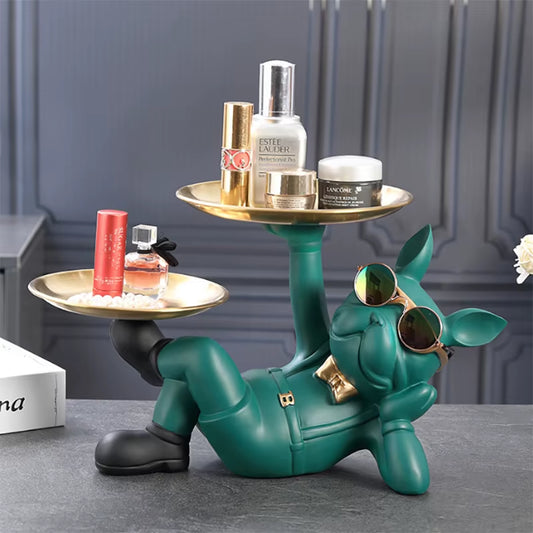 Charming Bulldog Figurine - Stylish Dog Sculpture Perfect for Living Room, Study, or Bedroom Decor Accents