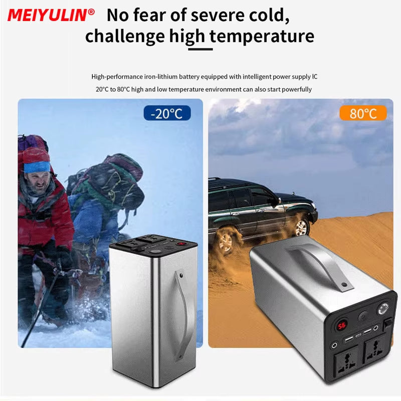 90000Mah Solar Generator Lifepo4 Power Supply Station 300W Portable Auxiliary Battery Power Bank USB C PD DC for Outdoor Camping