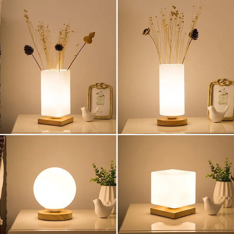 Modern Decorative LED Table Lamps for Bedroom and Living Room - Simple Glass Design for Home Study Lighting