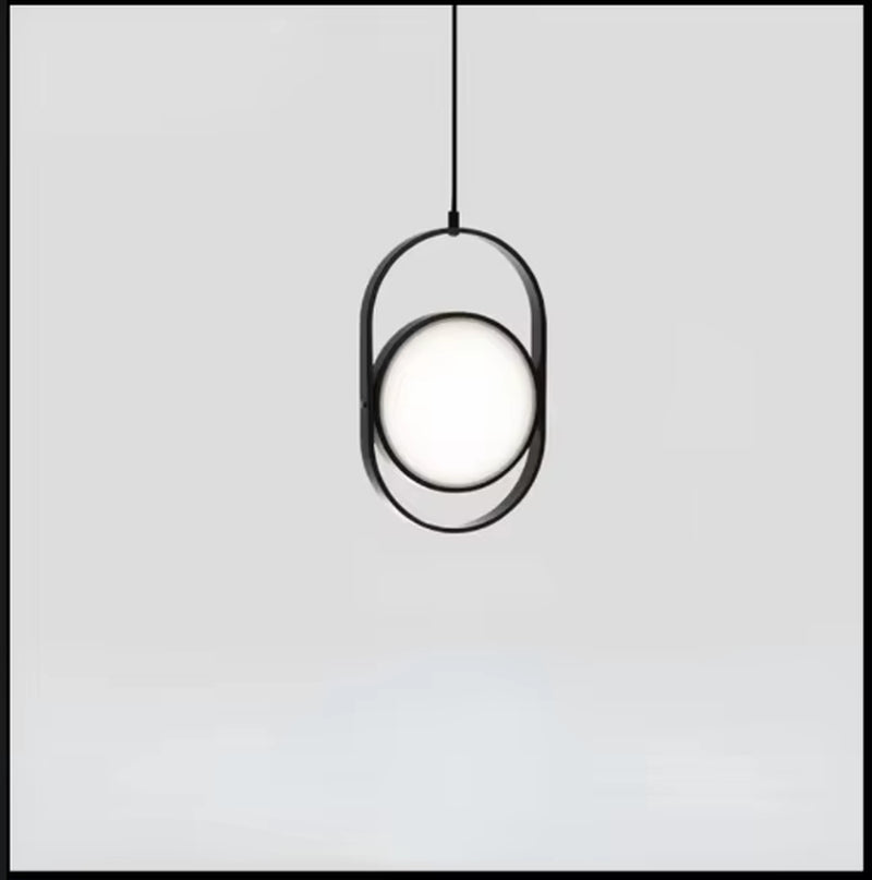 Nordic Iron Art Wave-Shaped Pendant Lamp - Black and Gold Industrial Design for Living and Dining Rooms, 26W